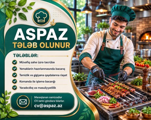 Aspaz is elani - aktiv vakansiya var