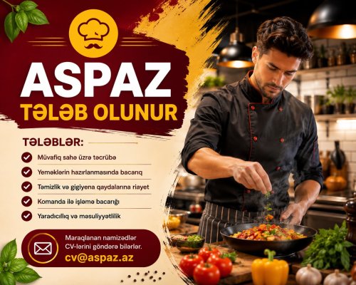 Aspaz teleb olunur - Dövlət Məşğulluq Agentliyi