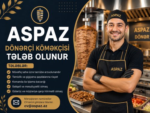 Dönərçi köməkçisi tələb olunur