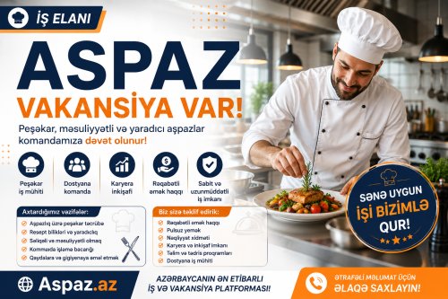 Unversal bey aşpaz teleb olunur
