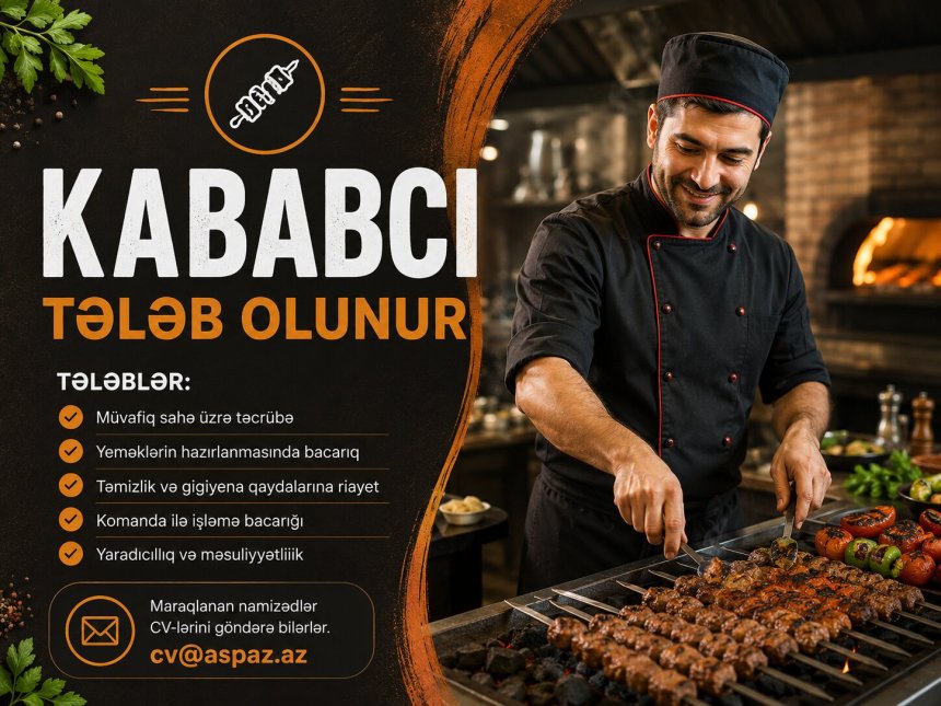 Aspaz kababci is elani - Milli kabablar