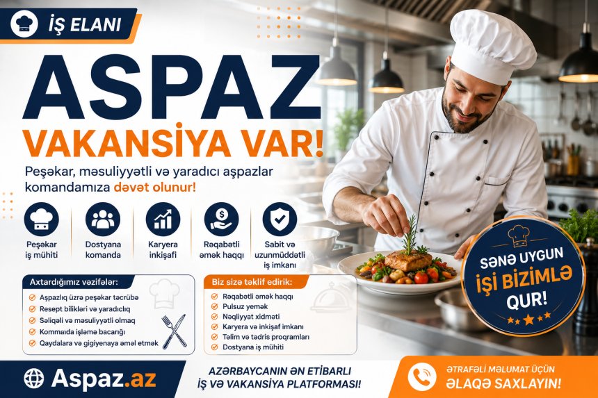 Aşpaz tələb olunur - Azadlıq prospekti